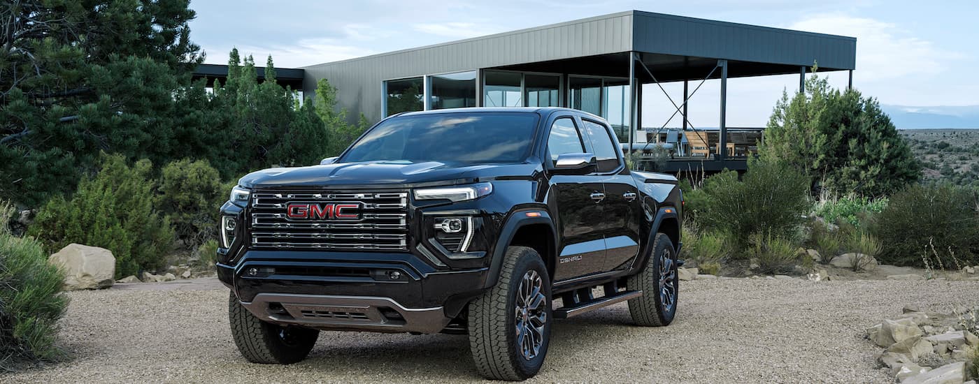 a black 2026 GMC Canyon for sale from the front.